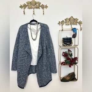 🐑WOOL blend Made in 🇮🇹Maryline wool blend waterfall cardigan sweater L/Xl